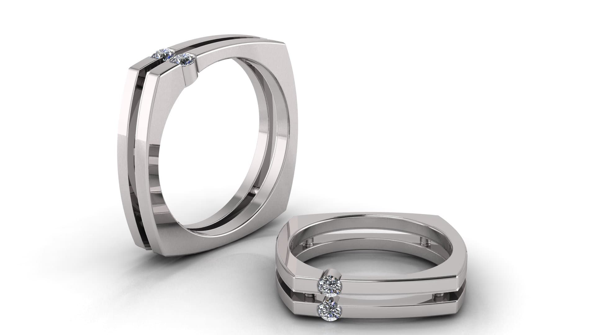 Sculptural custom rings, hand fabricated by Harry Roa